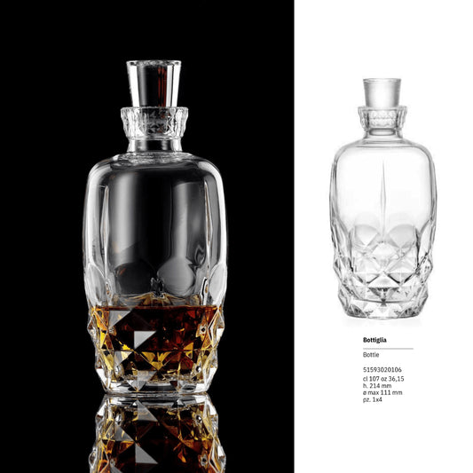 Goojunim Crystal Decanter Bottle – 1.07L Italian Lead-Free Crystal